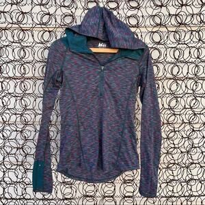 REI long sleeve hooded thermal base layer long sleeve top XXS